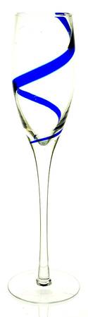 Swirline Cobalt Fluted Champagne