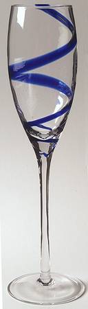 Swirline Cobalt Fluted Champagne