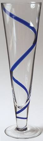 Swirline Cobalt Pilsner Glass by Pier 1