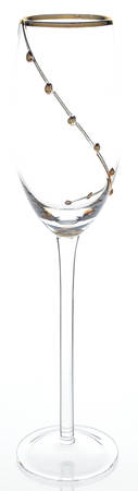 Gold Dot Swirl Fluted Champagne