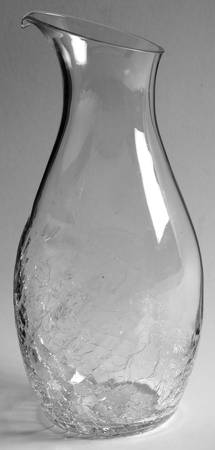 Angled Rim Crackle Open Carafe