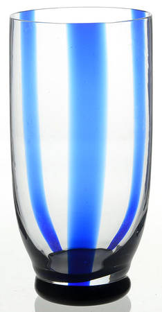 Blue Stripes Tall Footed Tumbler by Pier 1