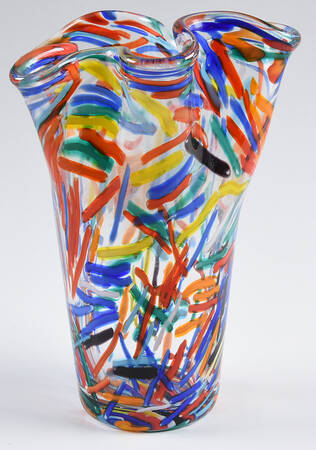Confetti 7" Crimped Vase