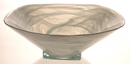 White Alabaster Niveus 9" Square Bowl