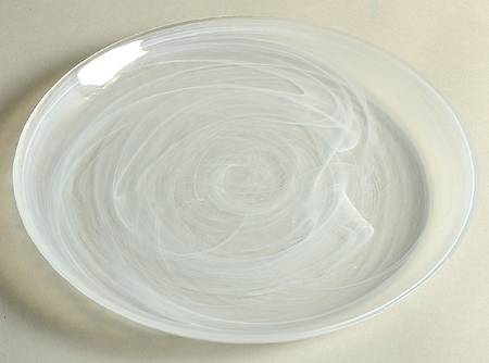White Alabaster Niveus Luncheon Plate