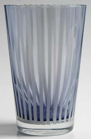 Vertical Stripe Violet Highball Glass