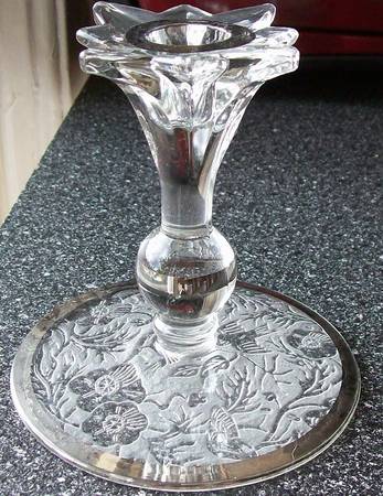 Spring Orchard (Sterling Trim) 4" Single Light Candlestick