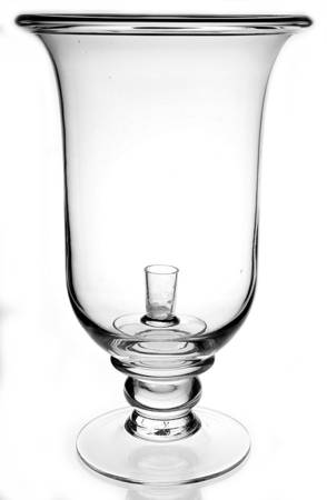Hartland 15" (2 Piece) Open Hurricane with 2" Candlestick