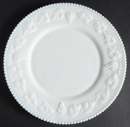 Paneled Grape Milk Glass by Plum Glass Company