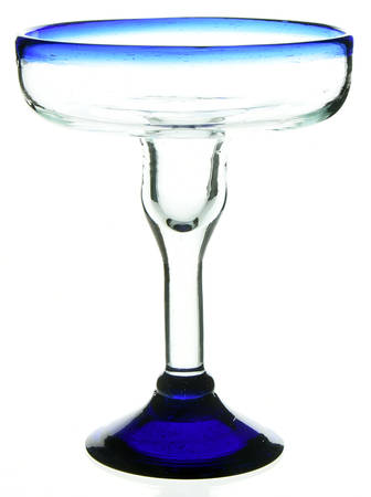 Cobalt Rim Margarita Glass