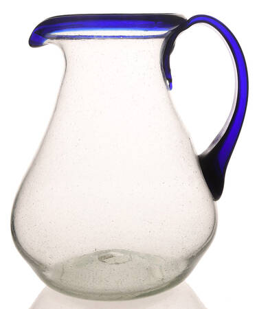 Cobalt Rim 108 Oz Pitcher