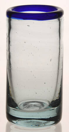 Cobalt Rim Shot Glass