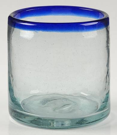 Cobalt Rim Double Old Fashioned