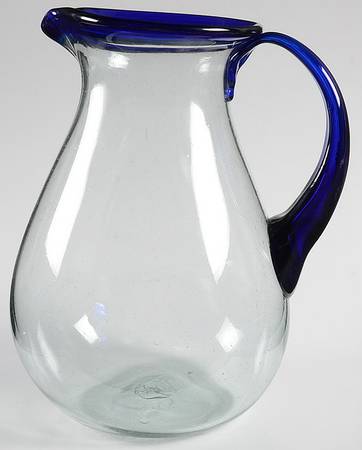 Cobalt Rim 96 Oz Pitcher