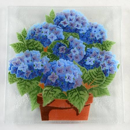 Hydrangea 10" Square Platter