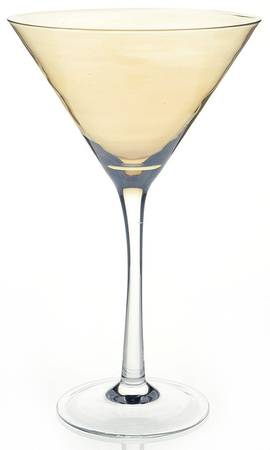 Gold Luster Martini Glass