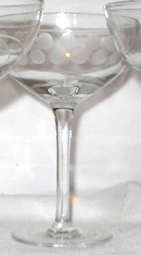 Etched Martini Glass