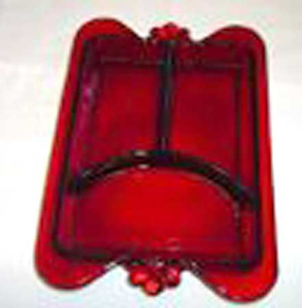 Lucy Ruby 10" Oblong 3 Part Relish