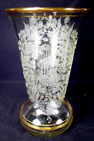 Utopia (Gold Trim) 10" Flower Vase