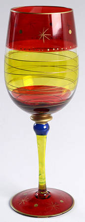 Festive Stripe (Gold Accents) Red Wine