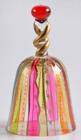 Festive Stripe (Gold Accents) Bell