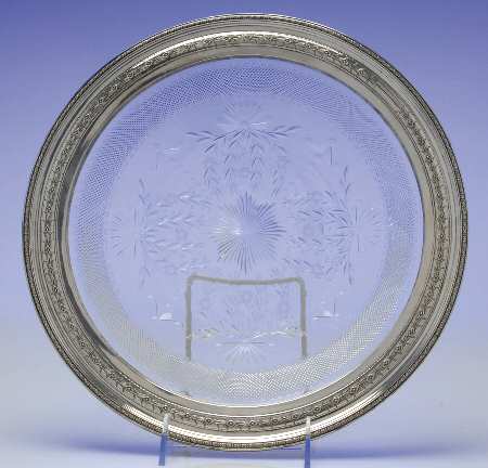 Nottingham Sandwich Plate with Sterling Rim