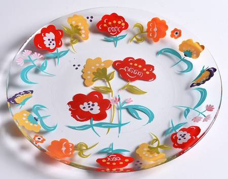 Spring Floral Salad Plate