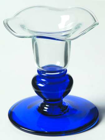 Crystal Sapphire 3" Single Light Candlestick