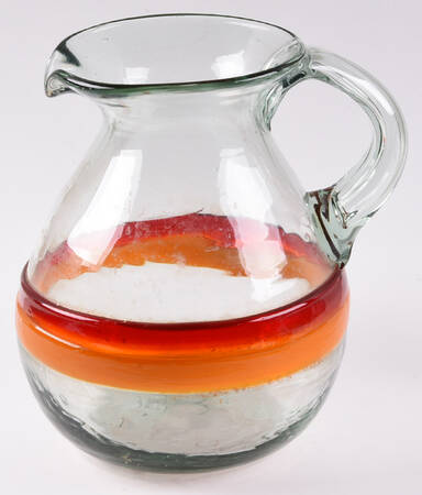 Red & Orange Stripe 100 Oz Pitcher
