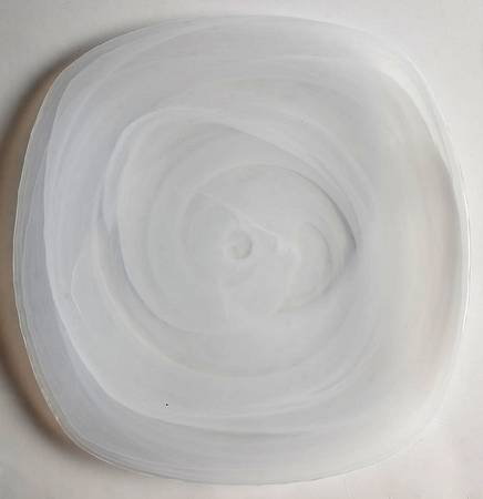 White Alabaster Niveus Square Dinner Plate