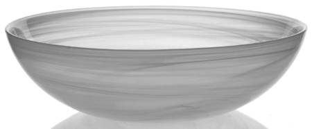 White Alabaster Niveus 8" Round Serving Bowl