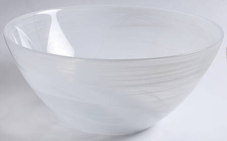 White Alabaster Niveus 11" Round Serving Bowl