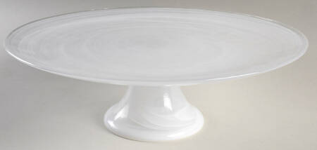 White Alabaster Niveus 12" Diameter Cake Stand/Pedestal