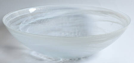 White Alabaster Niveus 13" Round Serving Bowl