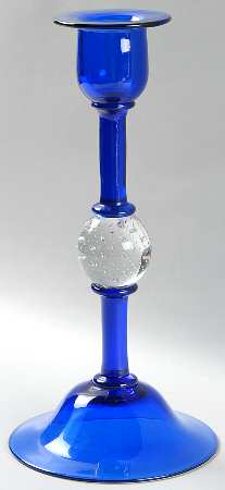 F1623 Cobalt 10" Tall Single Light Candlestick