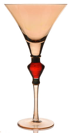 Amber Luster Red Jewel Martini Glass