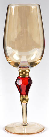 Amber Luster Red Jewel Water Goblet