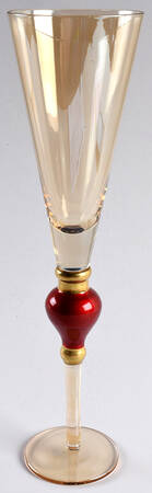 Amber Luster Red Jewel Fluted Champagne