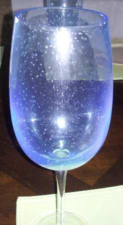 Tiny Bubble Blue Water Goblet