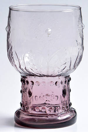 Vintage Flower Lavender Water Goblet
