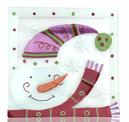 Holiday Happenings 15" Square Platter