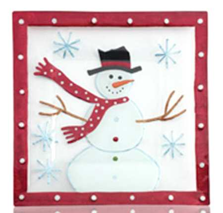Holiday Happenings 15" Square Platter