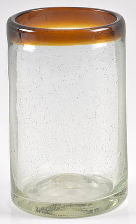 Amber Rim Tall Flat Tumbler