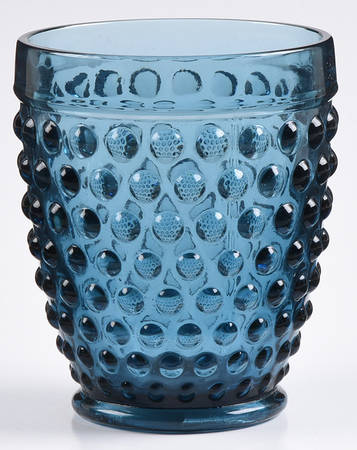 Emma Hobnail Blue Flat Tumbler