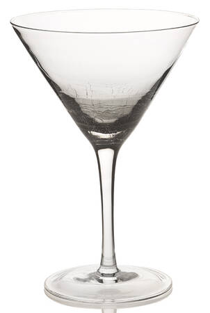 Smoke Crackle Martini Glass