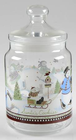 Cookies & Cocoa for Santa Cookie Jar & Lid