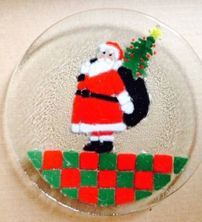 Checkerboard Santa by Peggy Karr