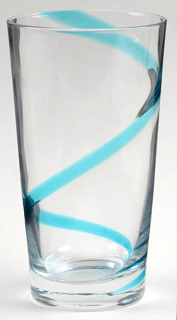 Spiral Line Turquoise 18 Oz Flat Tumbler