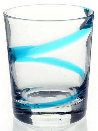 Spiral Line Turquoise 12 Oz Flat Tumbler
