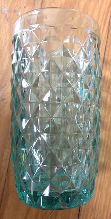 Diamond Cut Flat Turquoise Tumbler